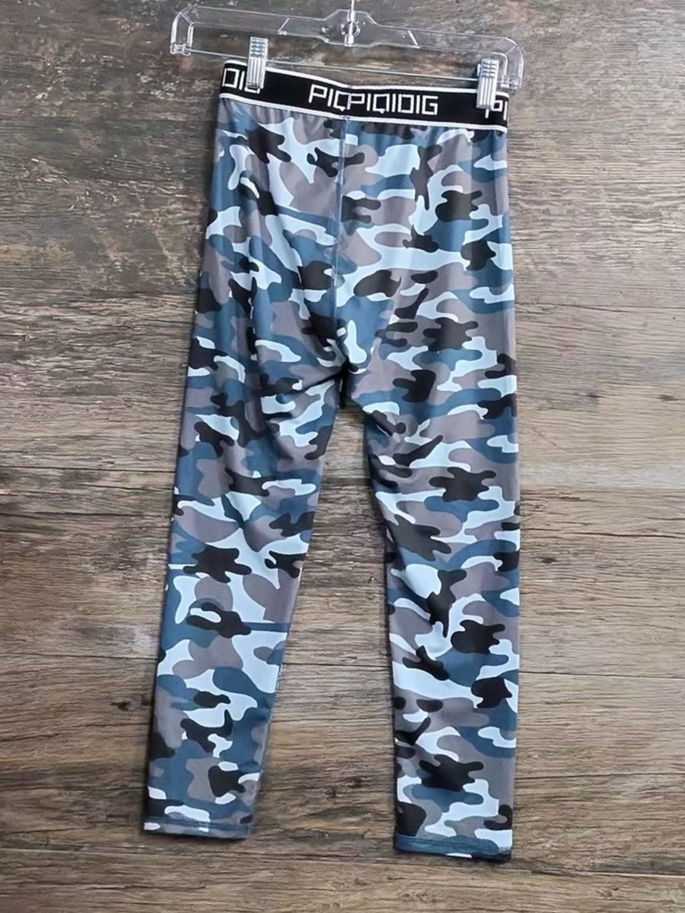 Men's Camo Compression Leggings — Blue & Gray